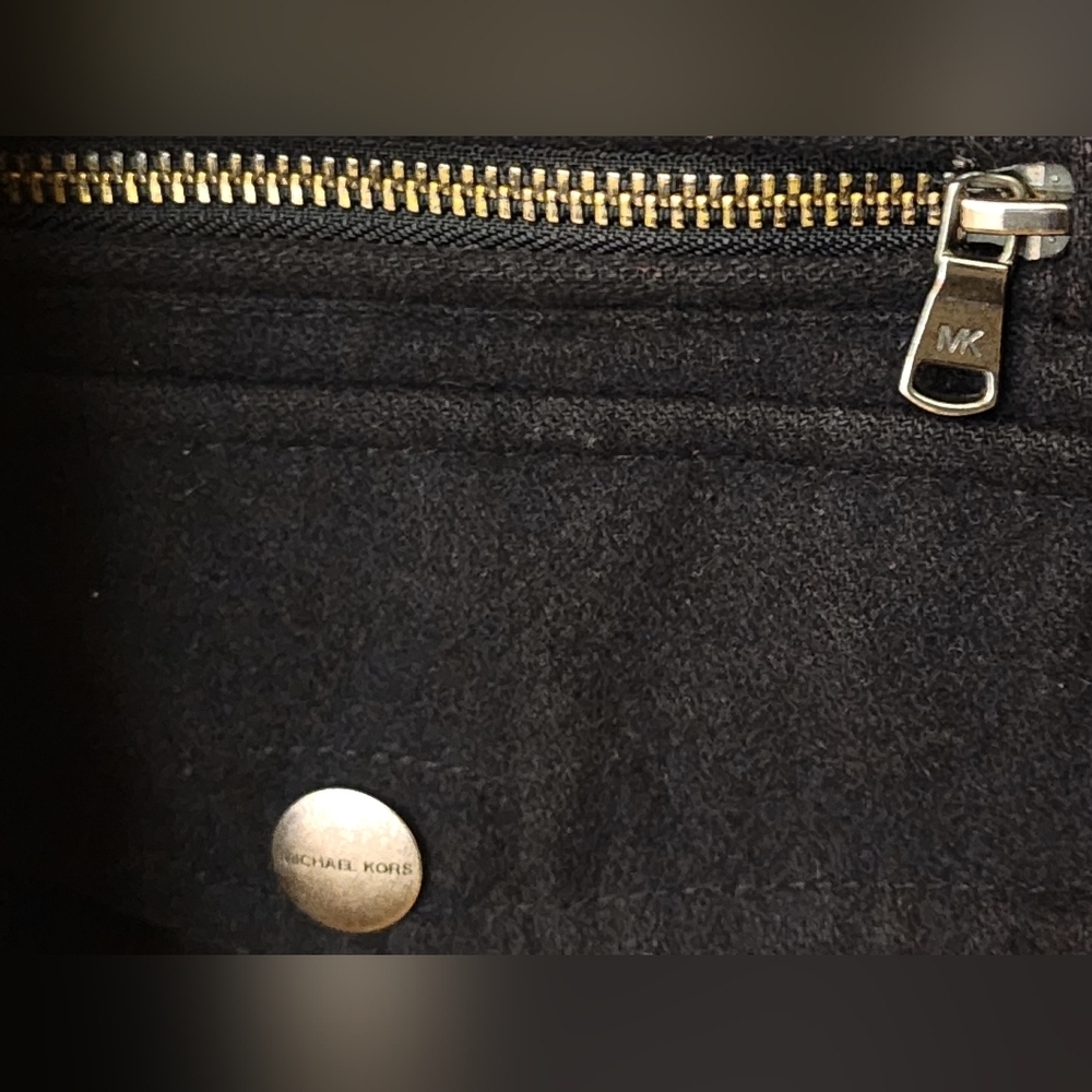 MICHAEL Michael Kors Wool Blend Military Field Lined Insulated Black Coa… - Picture 10 of 13